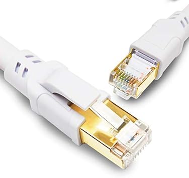 Yauhody Y-NC8-RW Round CAT8 Cable - White - 2Pack