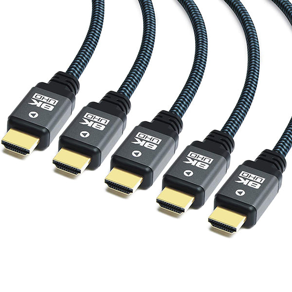 Yauhody Y-HDMI-BGB Braided 8K HDMI Cable - 5Pack