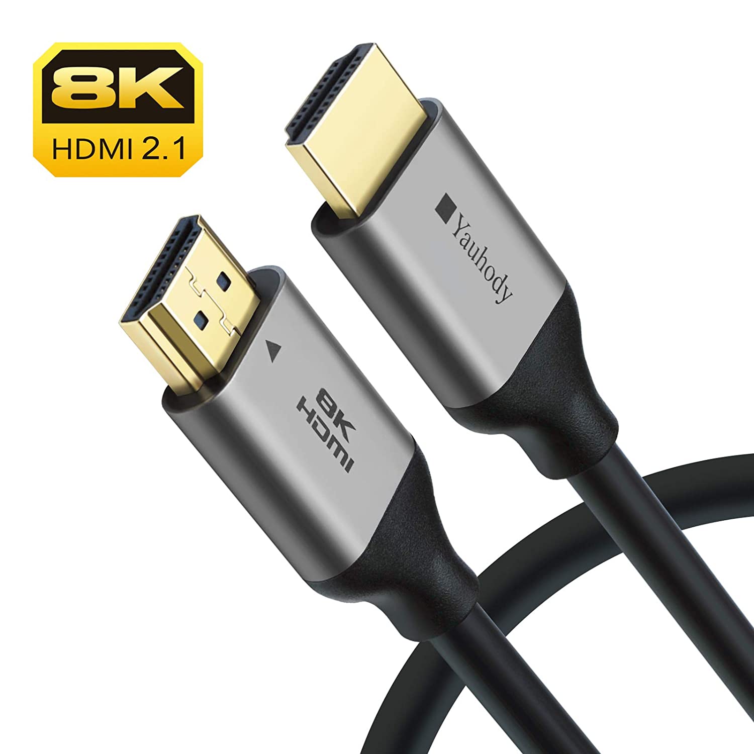 BYEASY HDMI Cable, 2M 8K@60Hz HDMI 2.1 Cable, 4K@120Hz, eARC, Dolby, 3D,  Ethernet, Compatible with all HDMI devices PC/TV/HDTV/Blu-ray/Game console