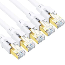 Lade das Bild in den Galerie-Viewer, Yauhody Y-NC8-RW5PK Round CAT8 Cable - White-5Pack
